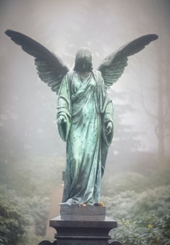 statue, cemetery, angel Wallpaper 1640x2360