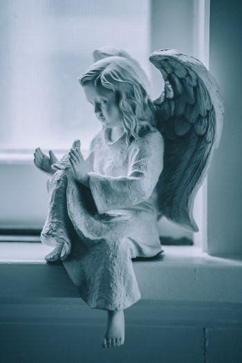 statue, angel, art Wallpaper 640x960
