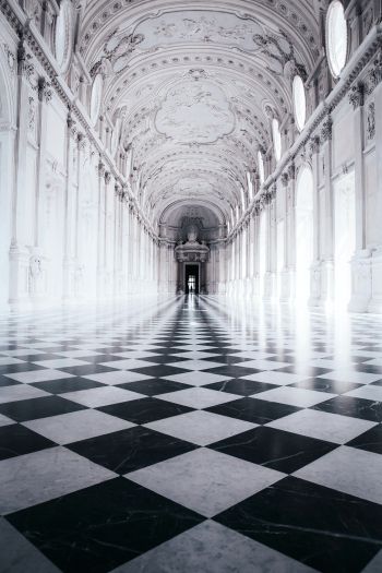 Venaria Reale, palace, white Wallpaper 640x960