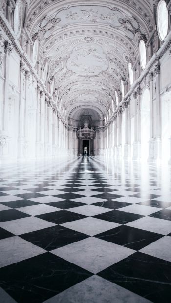 Обои 640x1136 Венария-Реале, дворец, белый
