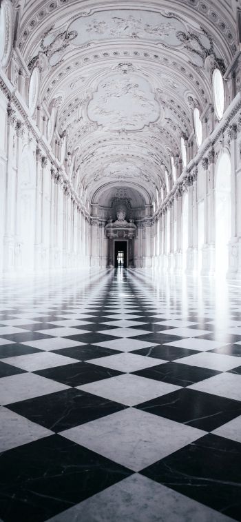 Venaria Reale, palace, white Wallpaper 828x1792