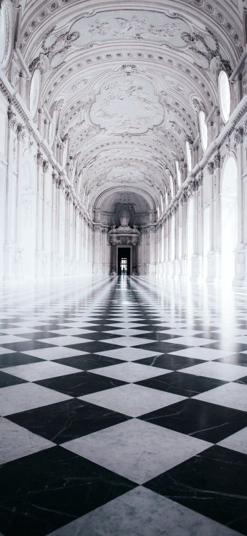 Venaria Reale, palace, white Wallpaper 1080x2340