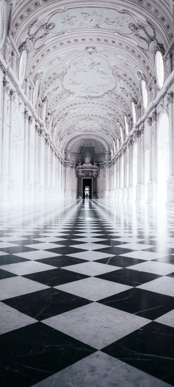Venaria Reale, palace, white Wallpaper 1440x3200