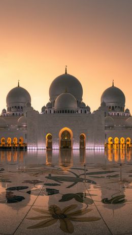 mosque, Abu Dhabi, UAE Wallpaper 640x1136