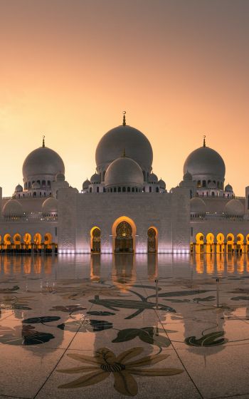 mosque, Abu Dhabi, UAE Wallpaper 1200x1920