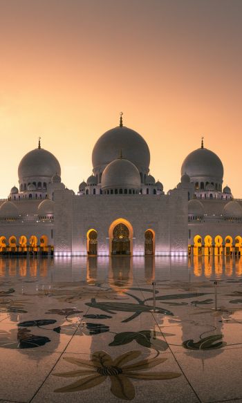 mosque, Abu Dhabi, UAE Wallpaper 1200x2000
