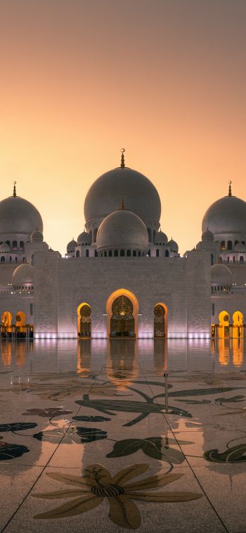 Обои 1080x2340 мечеть, Абу-Даби, ОАЭ