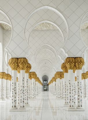 Обои 3613x4931 мечеть, Абу-Даби, белый