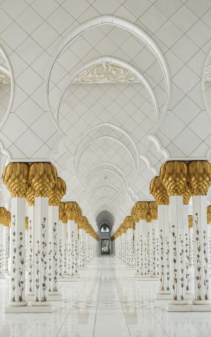 mosque, Abu Dhabi, white Wallpaper 1752x2800