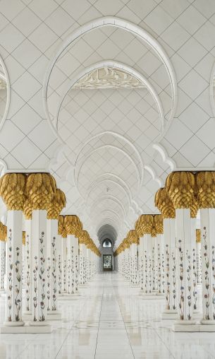Обои 1200x2000 мечеть, Абу-Даби, белый