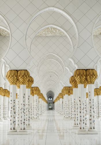 mosque, Abu Dhabi, white Wallpaper 1668x2388