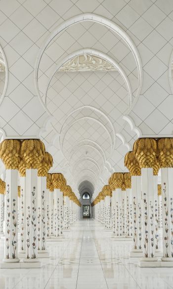 mosque, Abu Dhabi, white Wallpaper 1200x2000