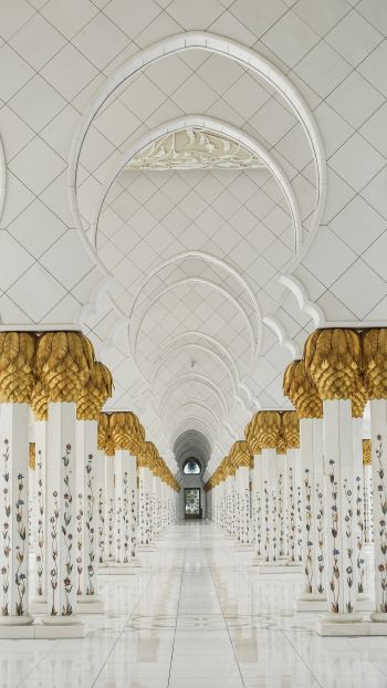 mosque, Abu Dhabi, white Wallpaper 750x1334