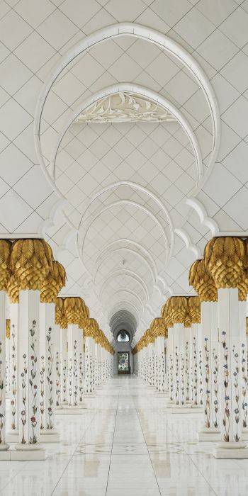 mosque, Abu Dhabi, white Wallpaper 720x1440