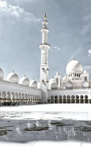 Обои 1752x2800 мечеть, белый, Абу-Даби