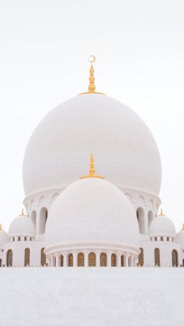Обои 640x1136 мечеть, белый, купола