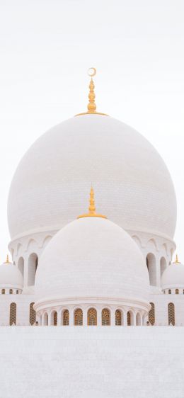 mosque, white, dome Wallpaper 1284x2778