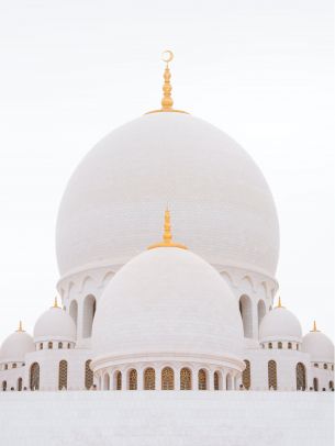 Обои 1668x2224 мечеть, белый, купола