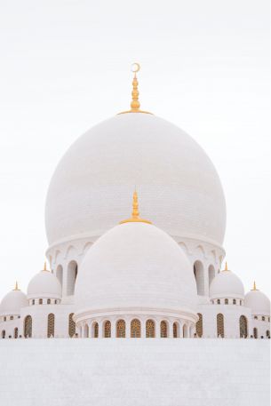 mosque, white, dome Wallpaper 640x960