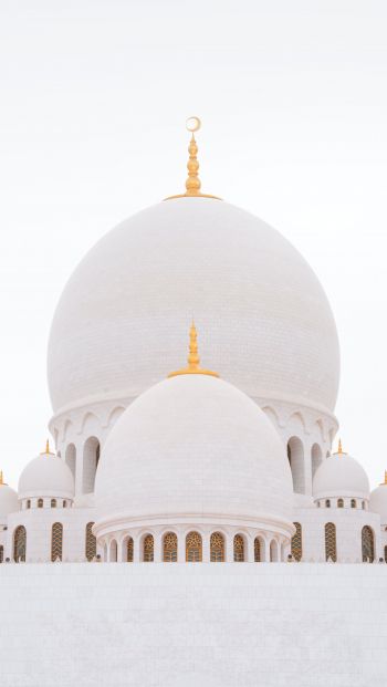 Обои 640x1136 мечеть, белый, купола