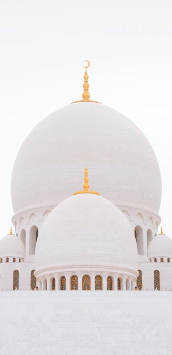 mosque, white, dome Wallpaper 1080x2220