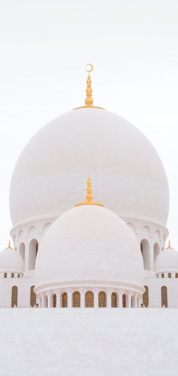 mosque, white, dome Wallpaper 1440x3040