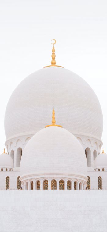 mosque, white, dome Wallpaper 1080x2340