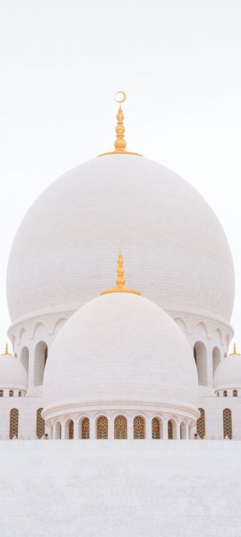 mosque, white, dome Wallpaper 1080x2400