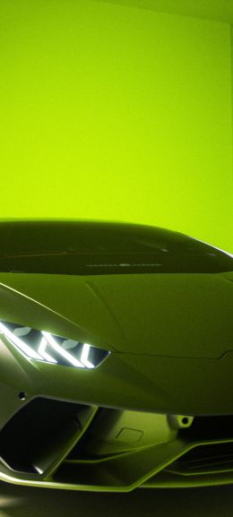 Обои 1080x2400 Lamborghini, спортивная машина, зеленый
