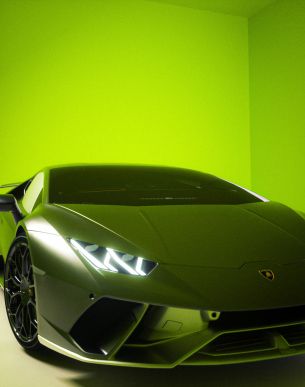 Обои 2730x3464 Lamborghini, спортивная машина, зеленый