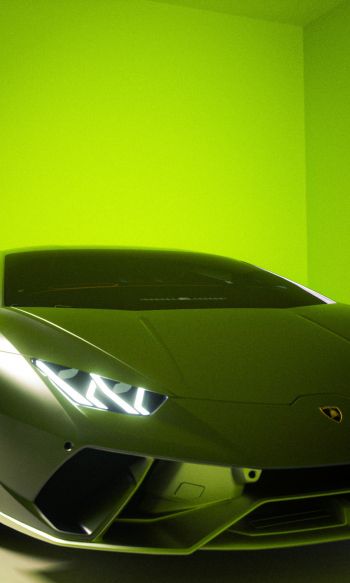 Обои 1200x2000 Lamborghini, спортивная машина, зеленый