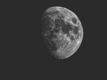 Обои 1024x768 луна, спутник, черное и белое