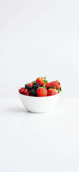 fruit, berry, on white background Wallpaper 1170x2532