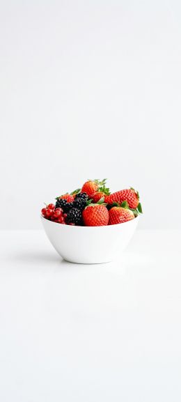 fruit, berry, on white background Wallpaper 720x1600
