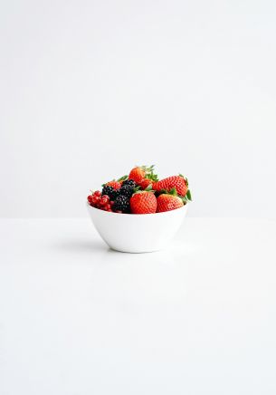 fruit, berry, on white background Wallpaper 1668x2388