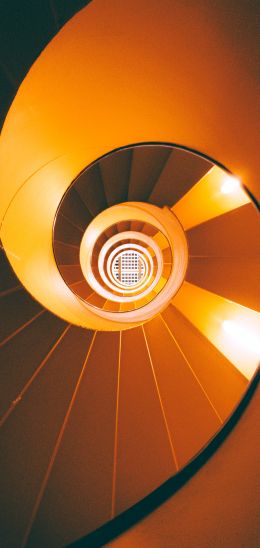 helix, staircase Wallpaper 1080x2280