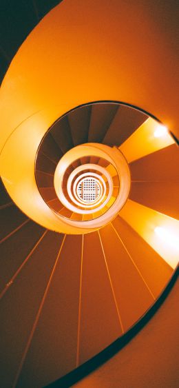 helix, staircase Wallpaper 1080x2340