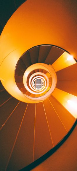 helix, staircase Wallpaper 1440x3200