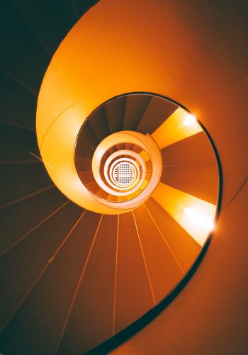 helix, staircase Wallpaper 1668x2388