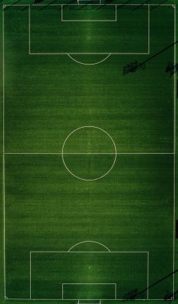 soccer field, top view, green Wallpaper 600x1024