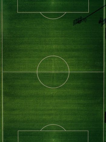 soccer field, top view, green Wallpaper 2048x2732
