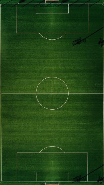 soccer field, top view, green Wallpaper 640x1136