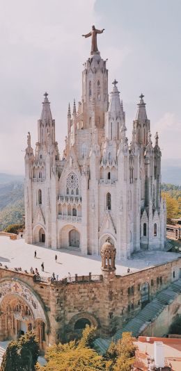 Tibidabo, Barcelona, Spain Wallpaper 1080x2220