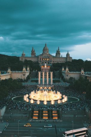 Montjuic, Barcelona, Spain Wallpaper 640x960