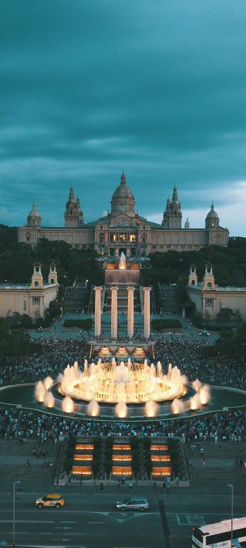 Montjuic, Barcelona, Spain Wallpaper 1080x2400