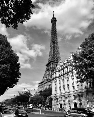 eiffel tower, black and white, Paris Wallpaper 3024x3780