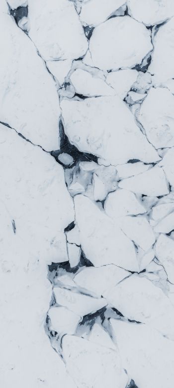 drone photo, winter scenery, ice Wallpaper 1080x2400