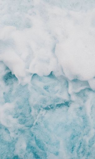 Norway, blue water, foam, sea Wallpaper 1200x2000