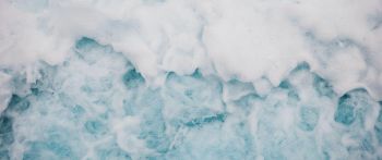 Norway, blue water, foam, sea Wallpaper 2560x1080