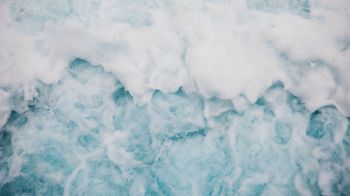 Norway, blue water, foam, sea Wallpaper 2048x1152